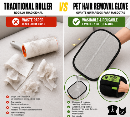 Pet Hair Remover Glove / Guante Quitapelos