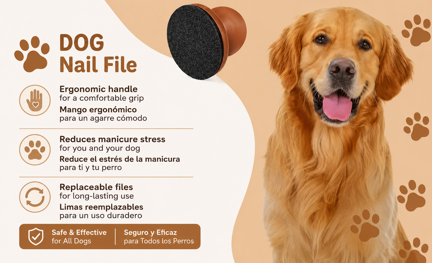 Nail File & Scratch Pad / Lima de Uñas para Perros