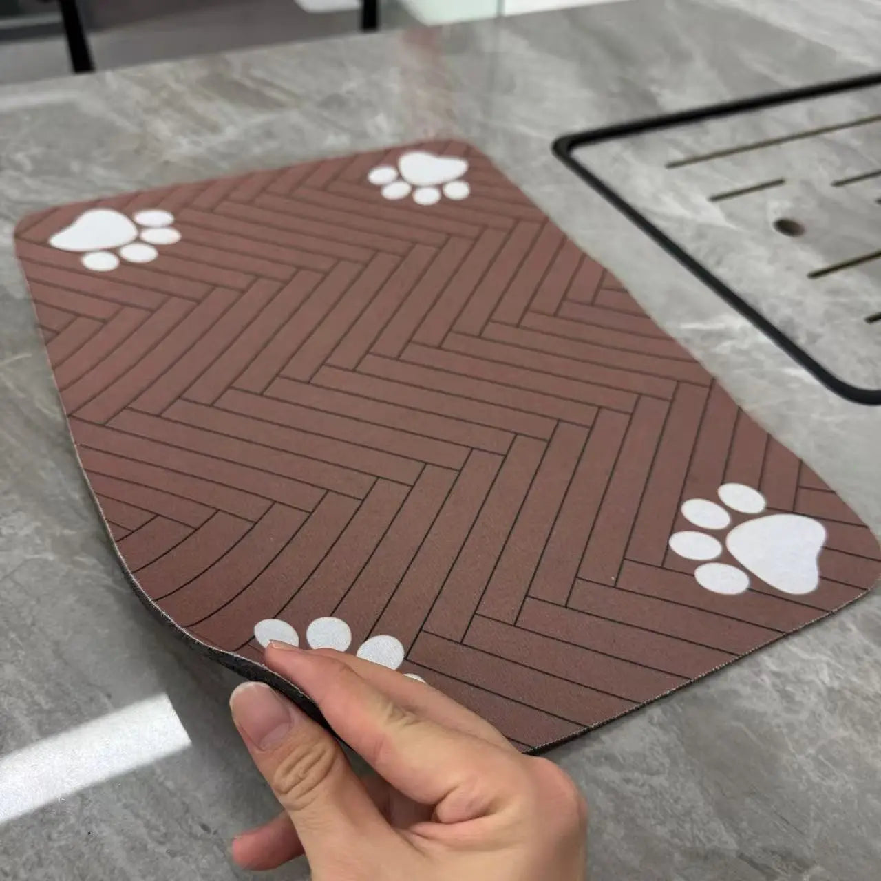 Alfombrilla Antideslizante para Comederos de Perro